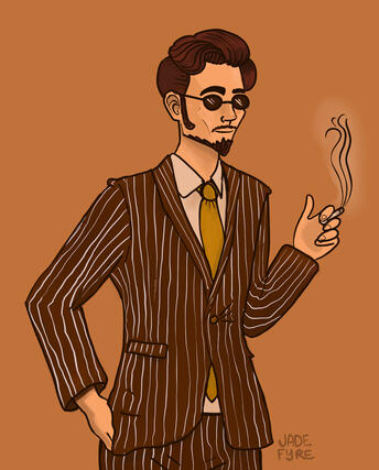 Smoking Man Full Color Smoking Man Full Color