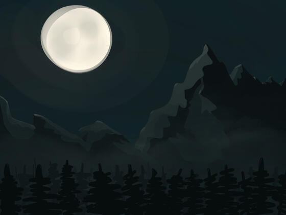 Moon on the Mountains Moon on the Mountains