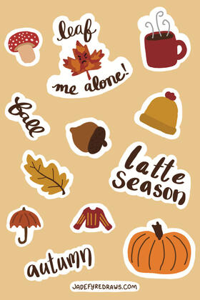 Autumn Sticker Sheet Autumn Sticker Sheet